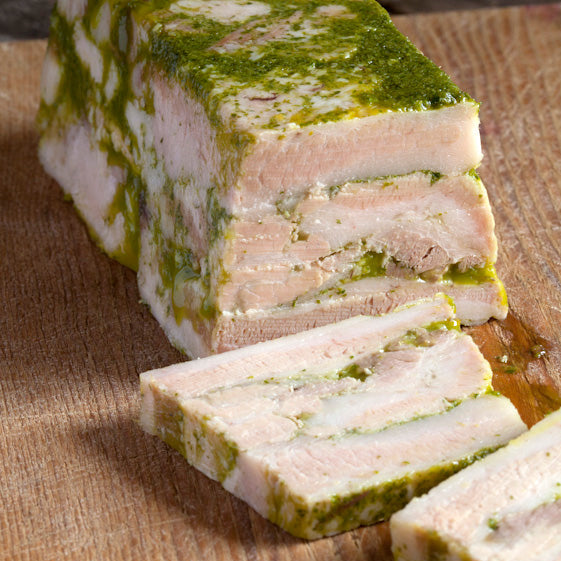 Pressed pig’s cheek terrine