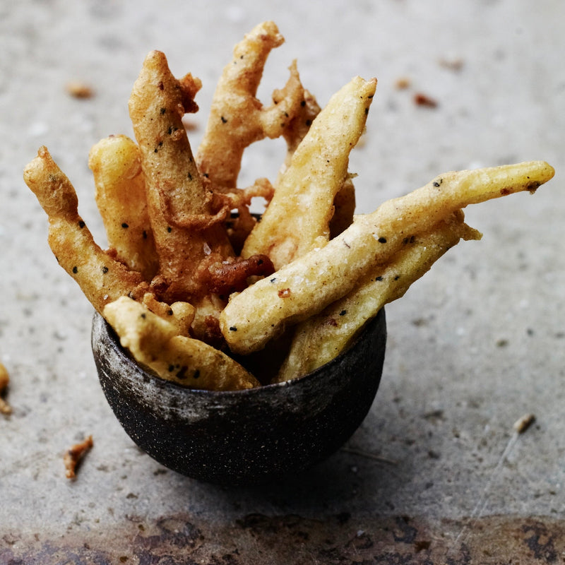 Beer-battered parsnips