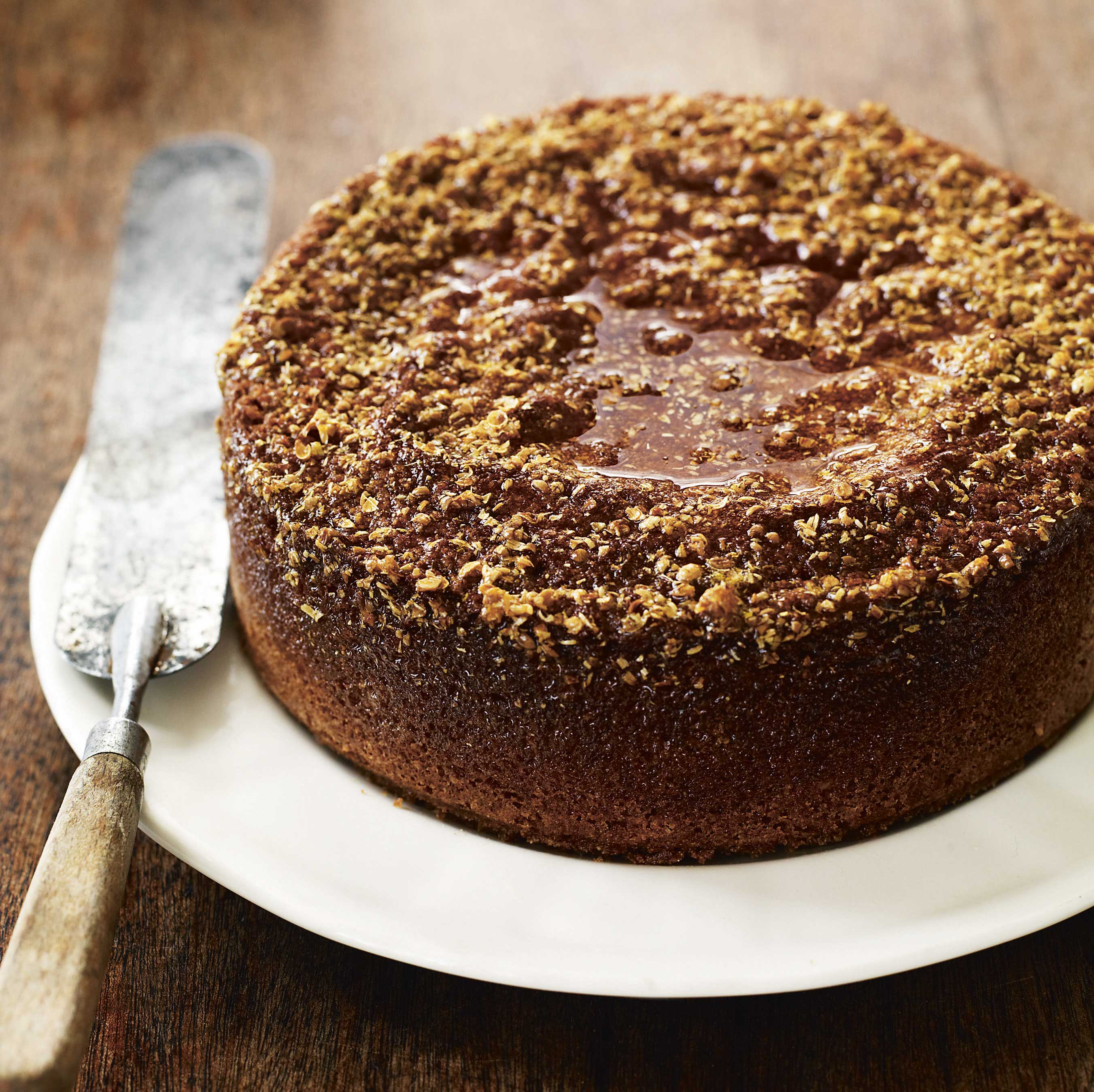 Honey cake with coriander seed, spelt & orange