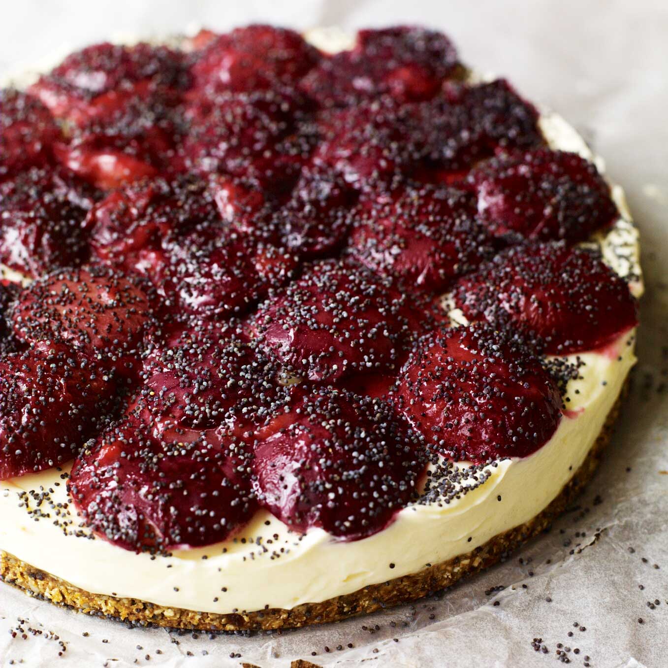 Oat plum breakfast cake