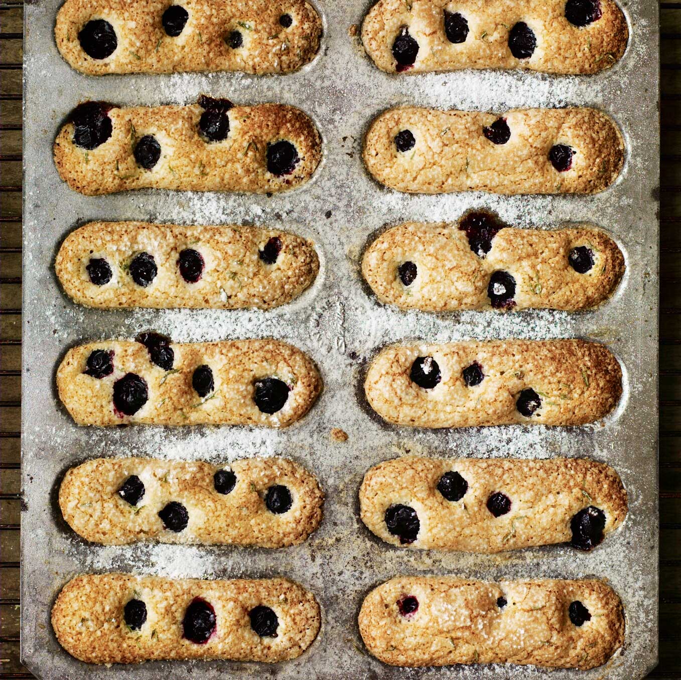 Blackcurrant & thyme ladyfingers