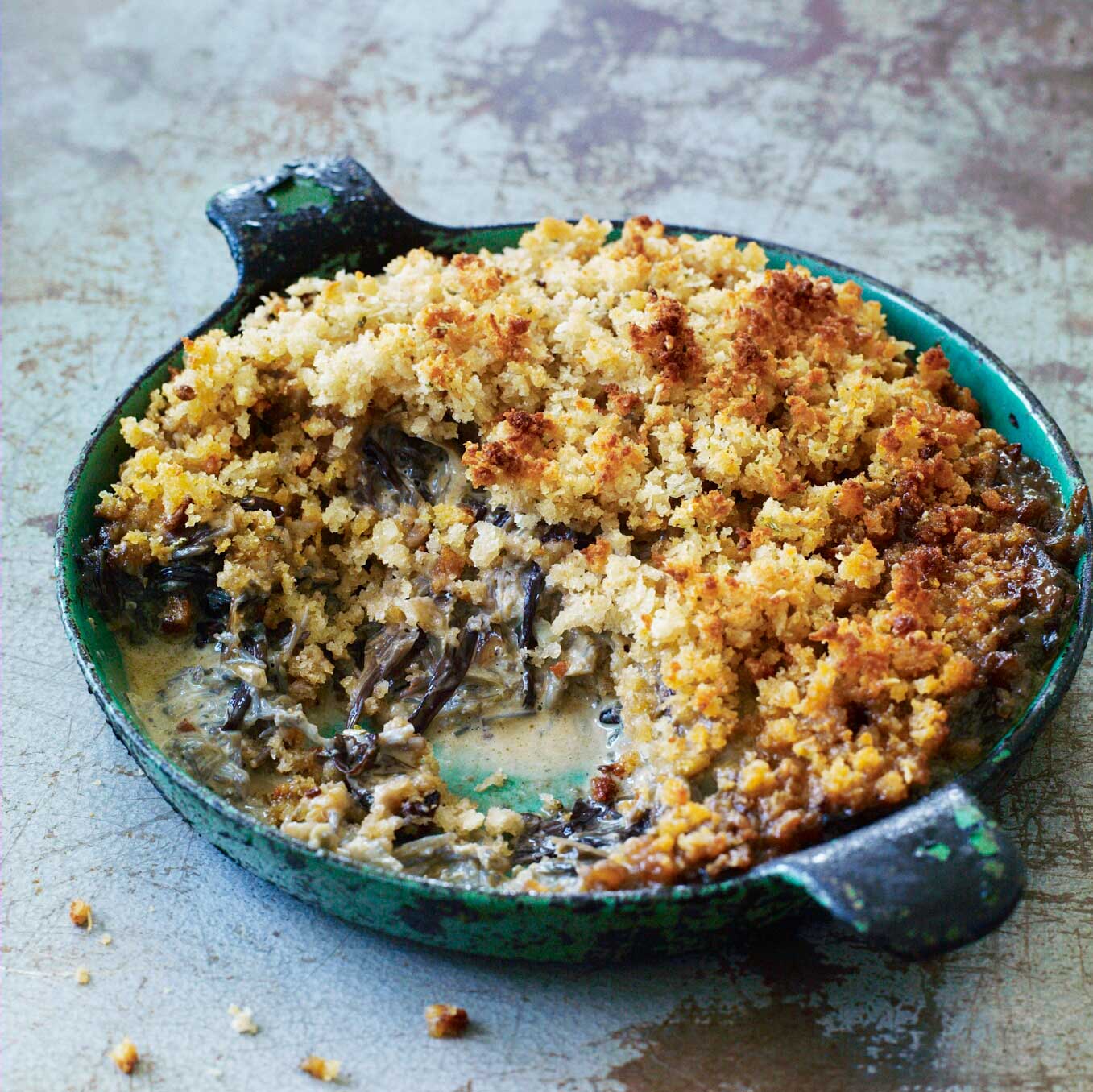 Radicchio & crab gratin