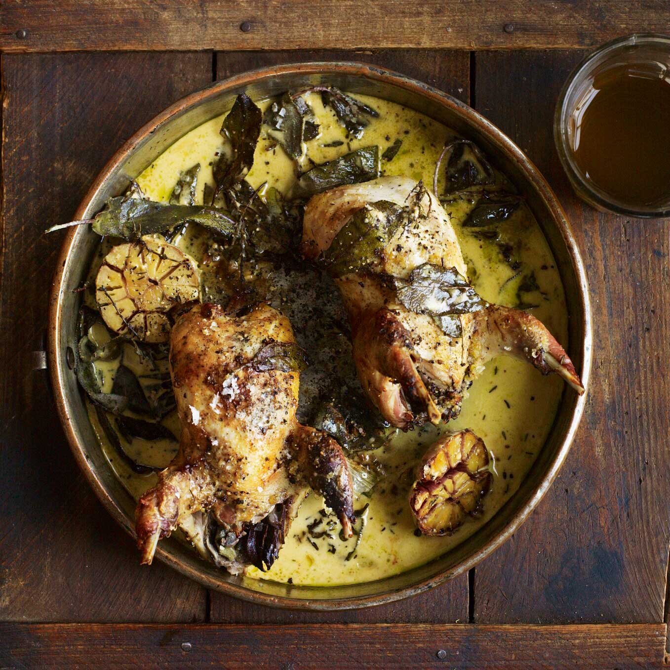 Roast partridge with sage, thyme & cider