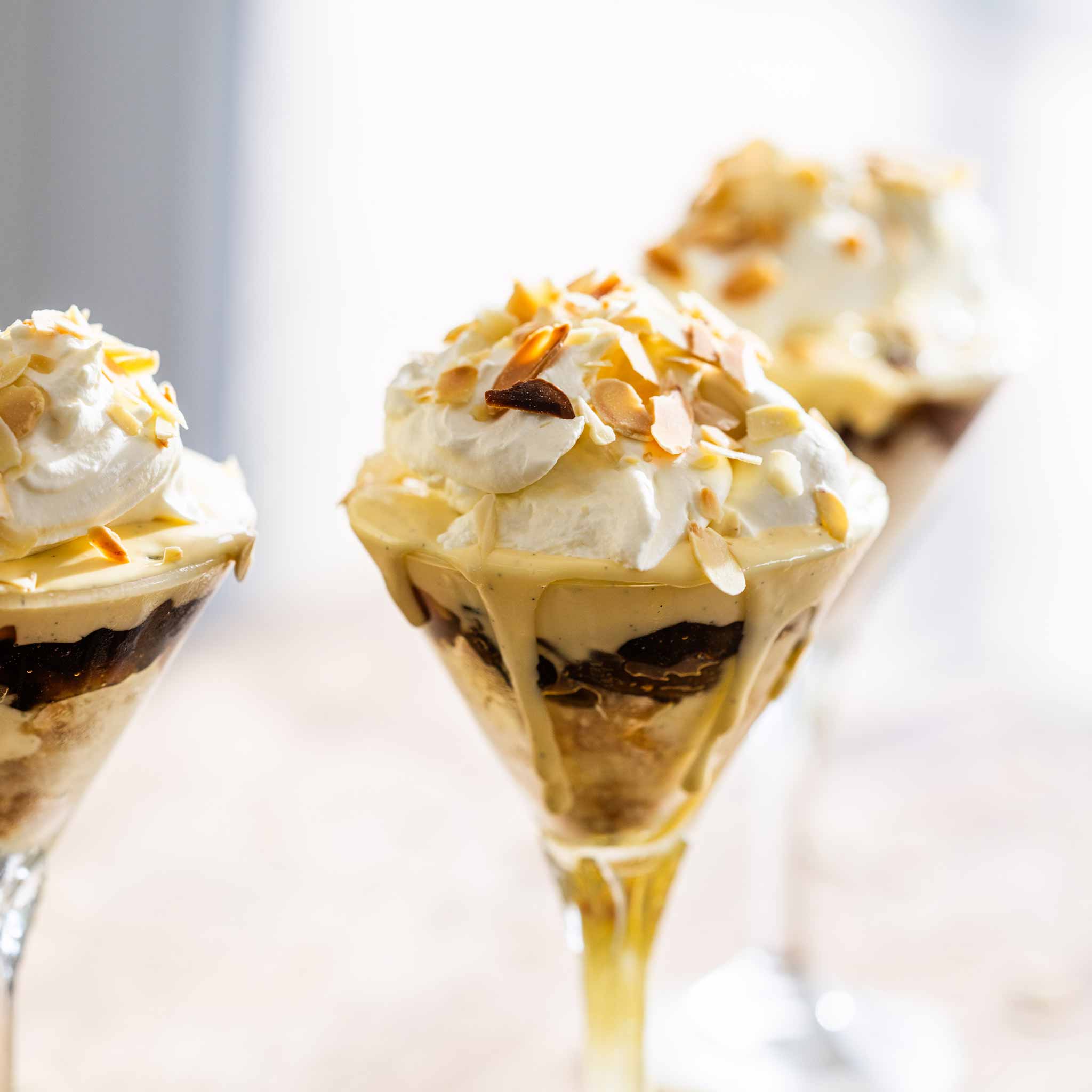 Fig and Seville marmalade trifle