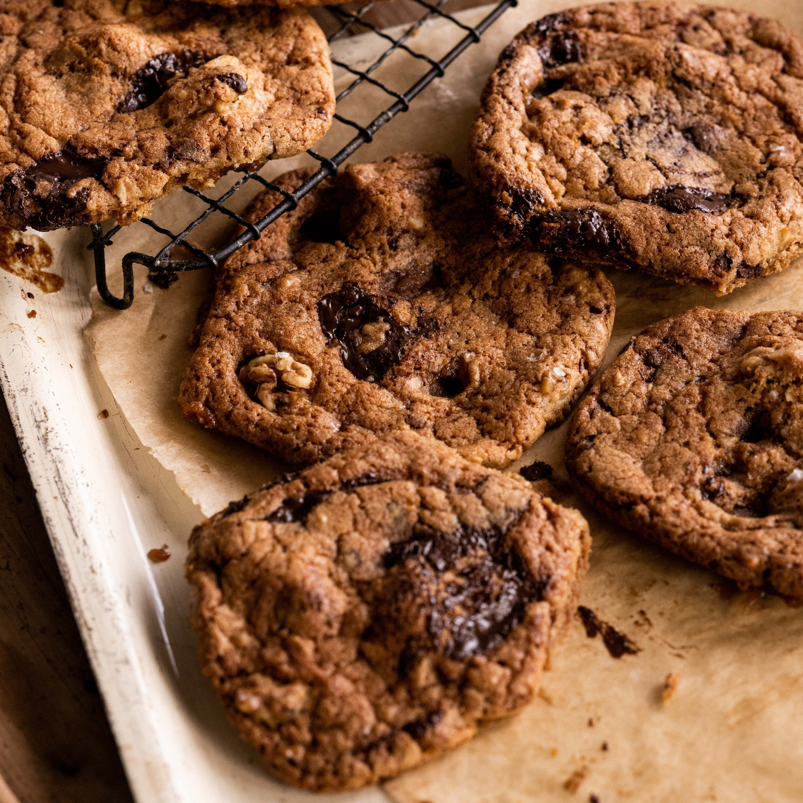 Easter nutty chocolate fudge cookies