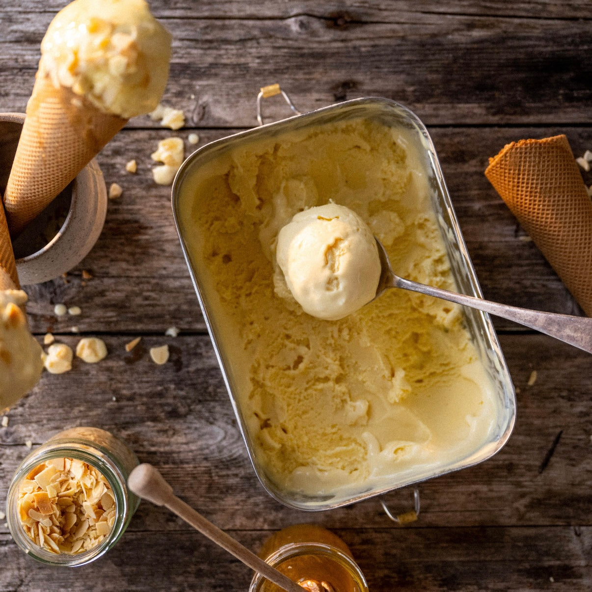 Honey ice cream