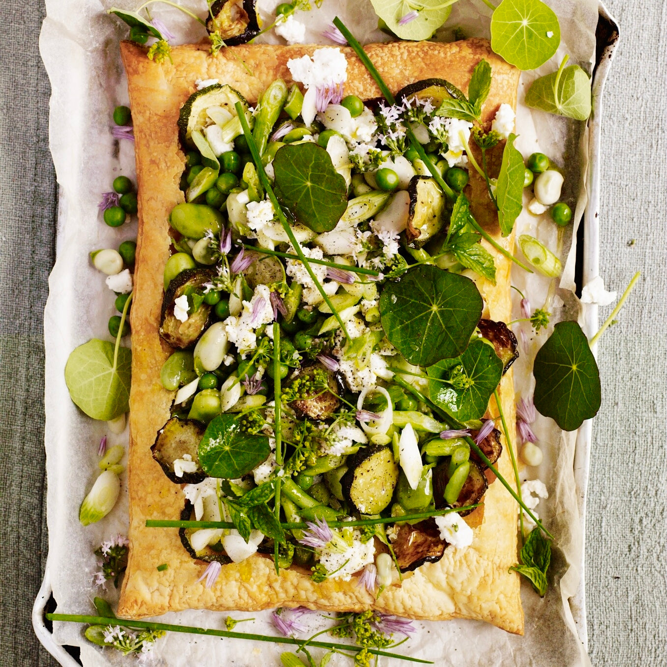 Summer garden tart
