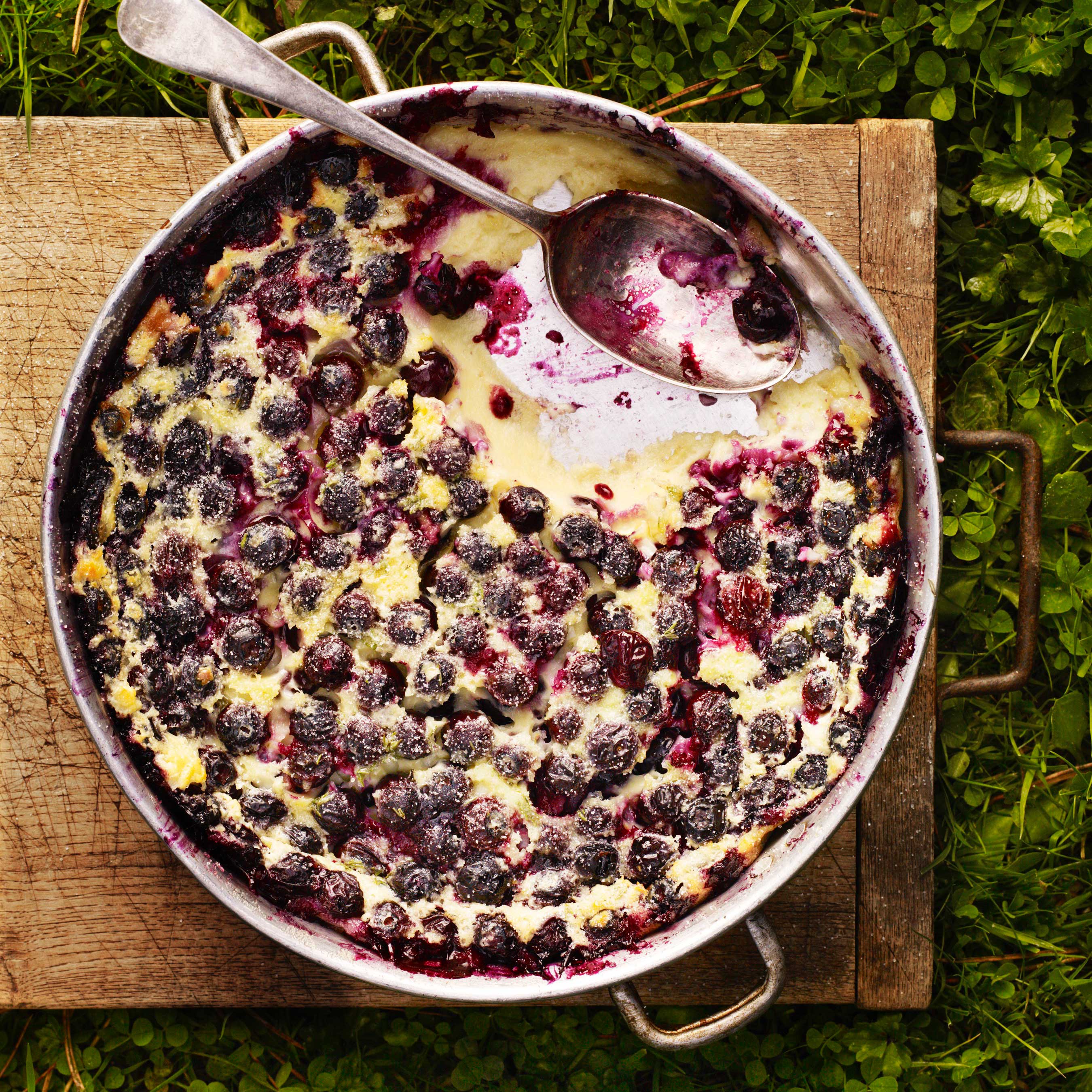 A blueberry clafoutis