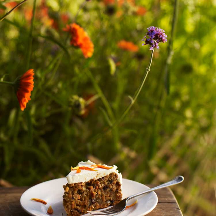 Apple, carrot, lemon and cinnamon cake