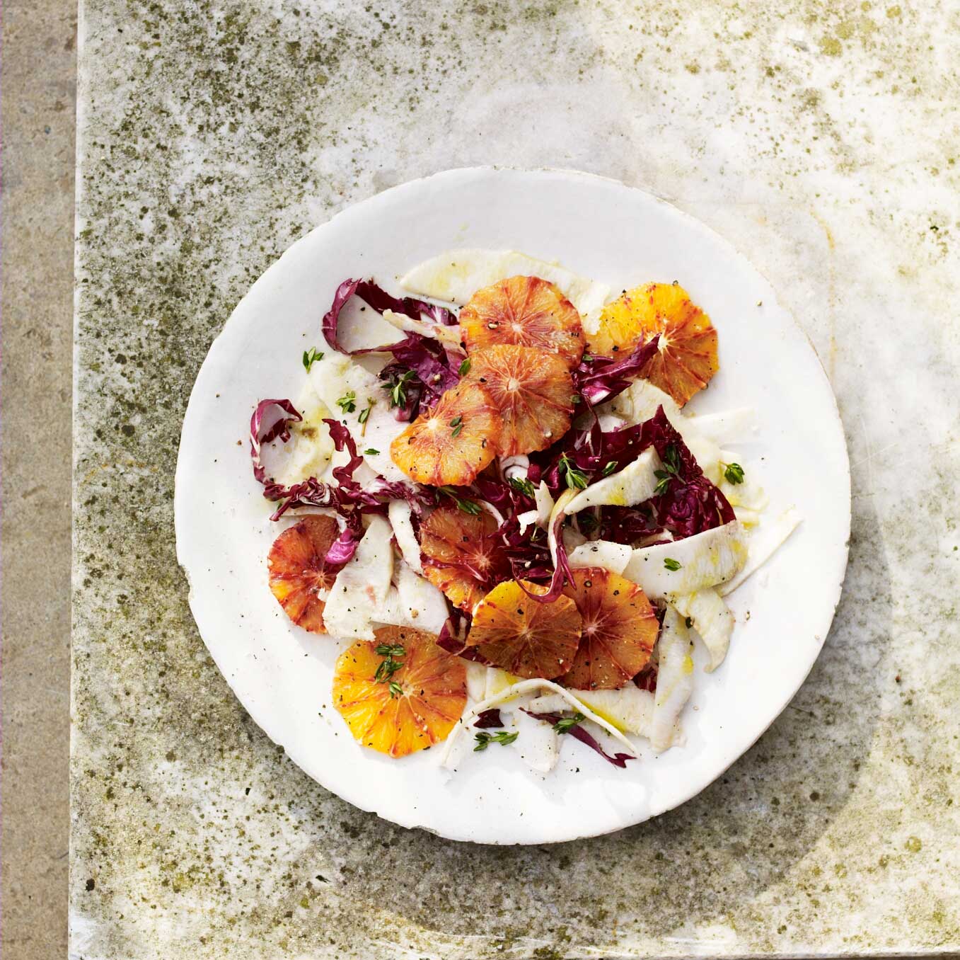 Radicchio, celeriac and blood orange salad