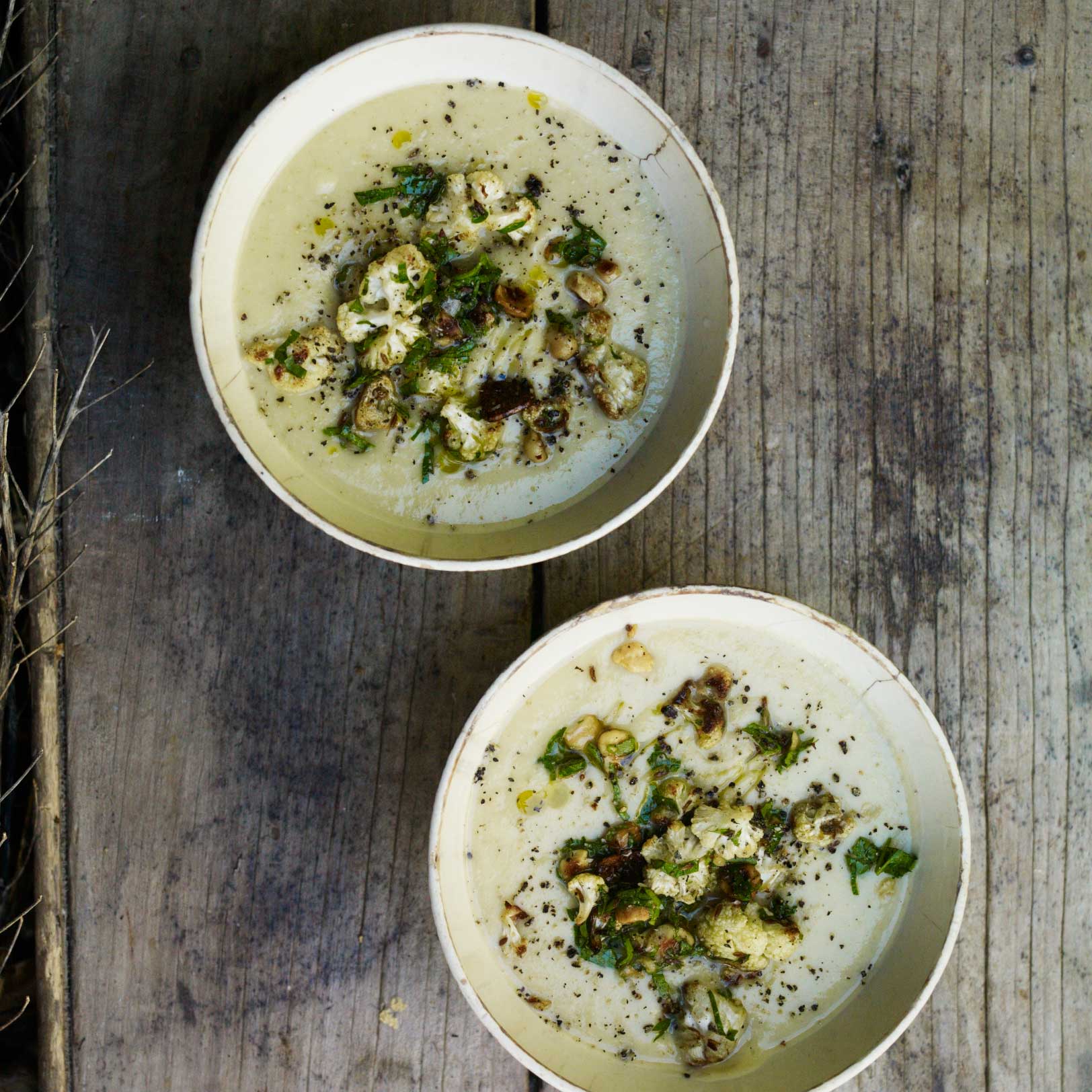 Cauliflower soup with cumin and orange