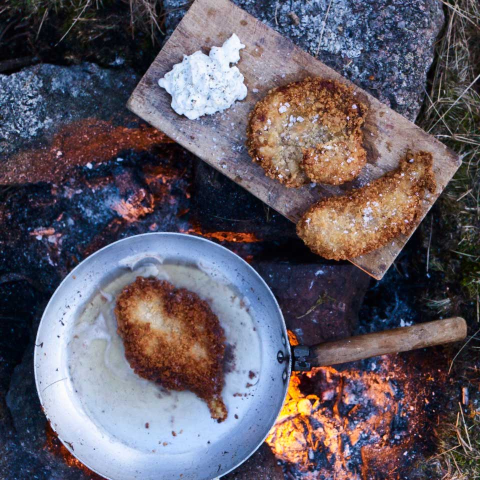 Crispy pheasant with tartare sauce