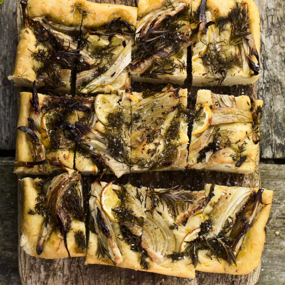 Fennel and lemon focaccia