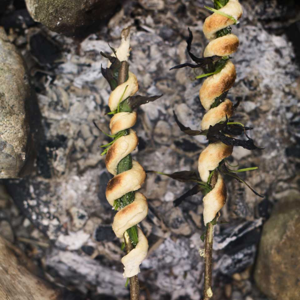 Wild garlic bread sticks