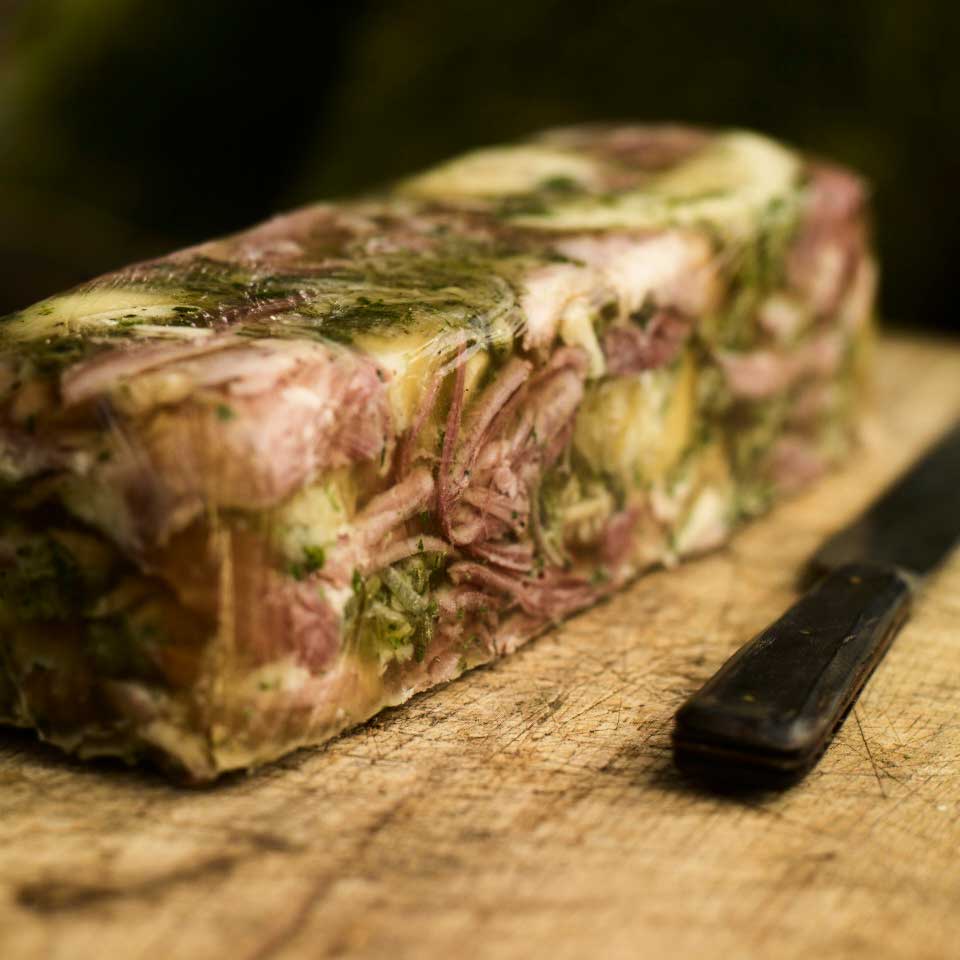 Ham hock, potato and parsley terrine