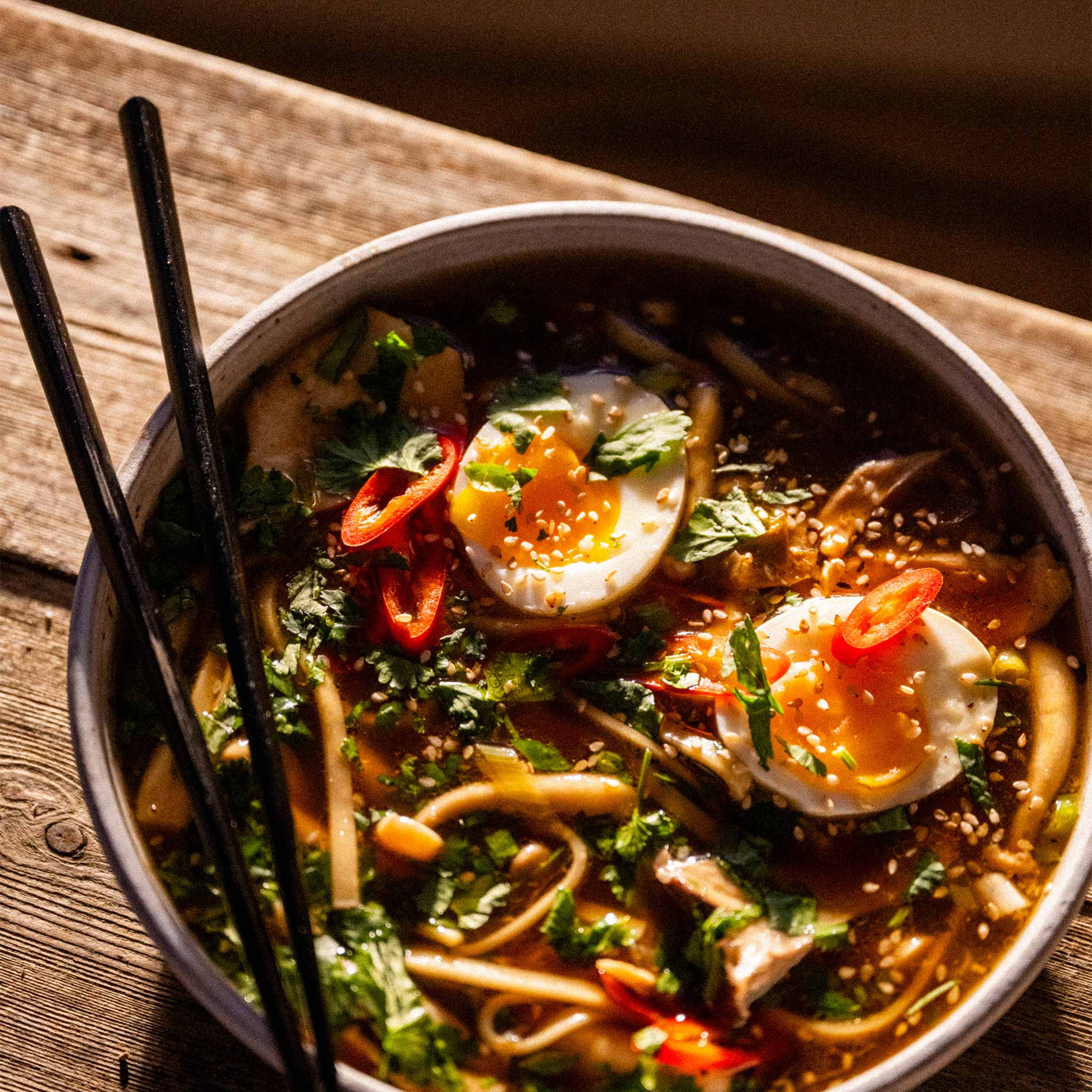 A chicken ramen