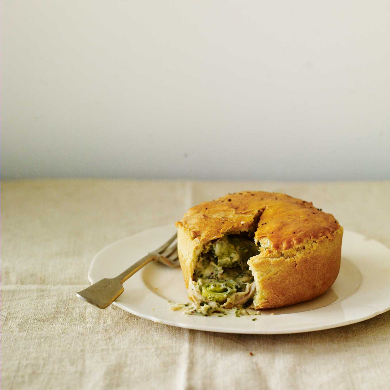 Roast chicken, parsley & mustard pie