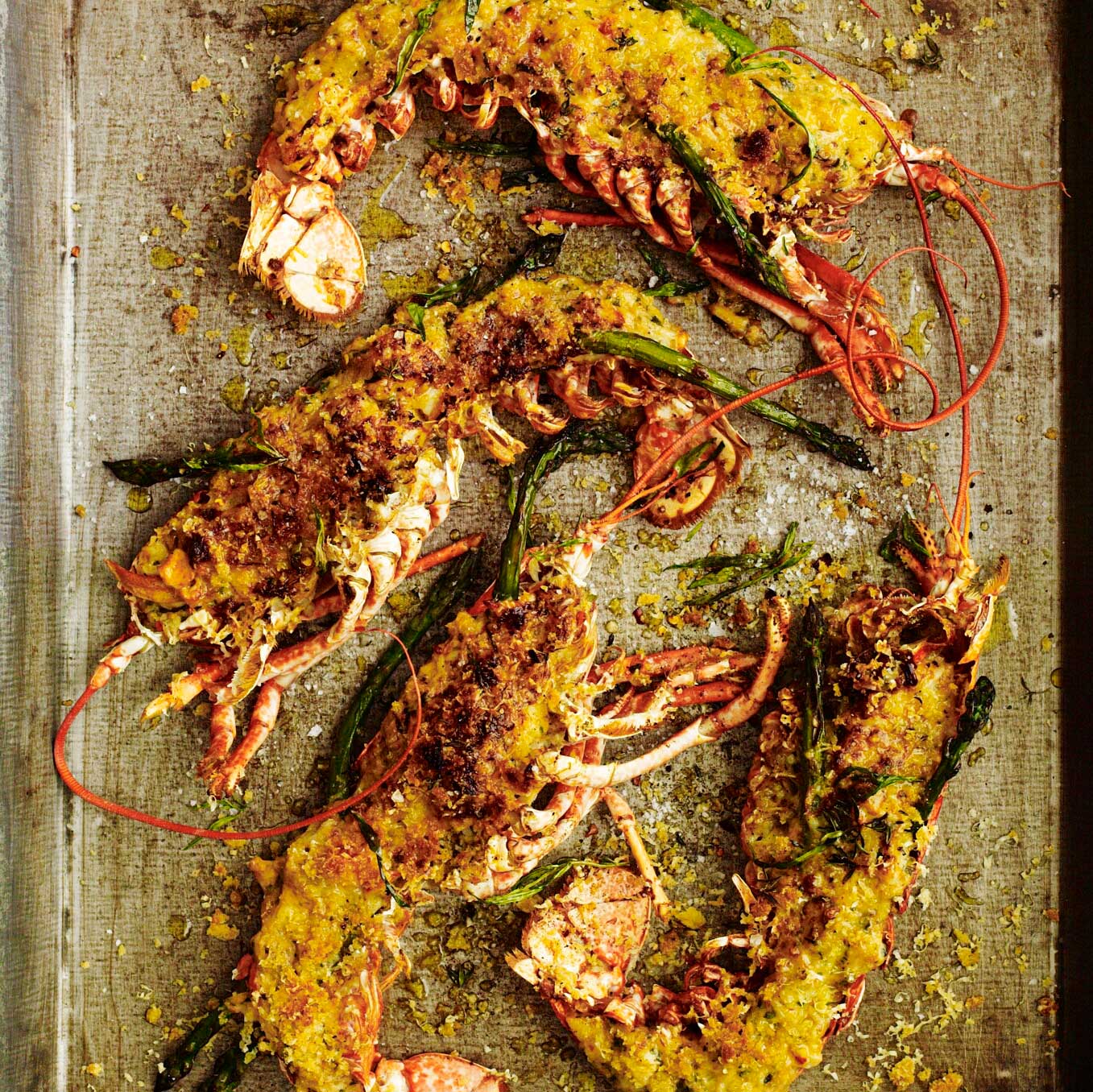 Lobster with asparagus, tarragon, cream & sheep’s cheese