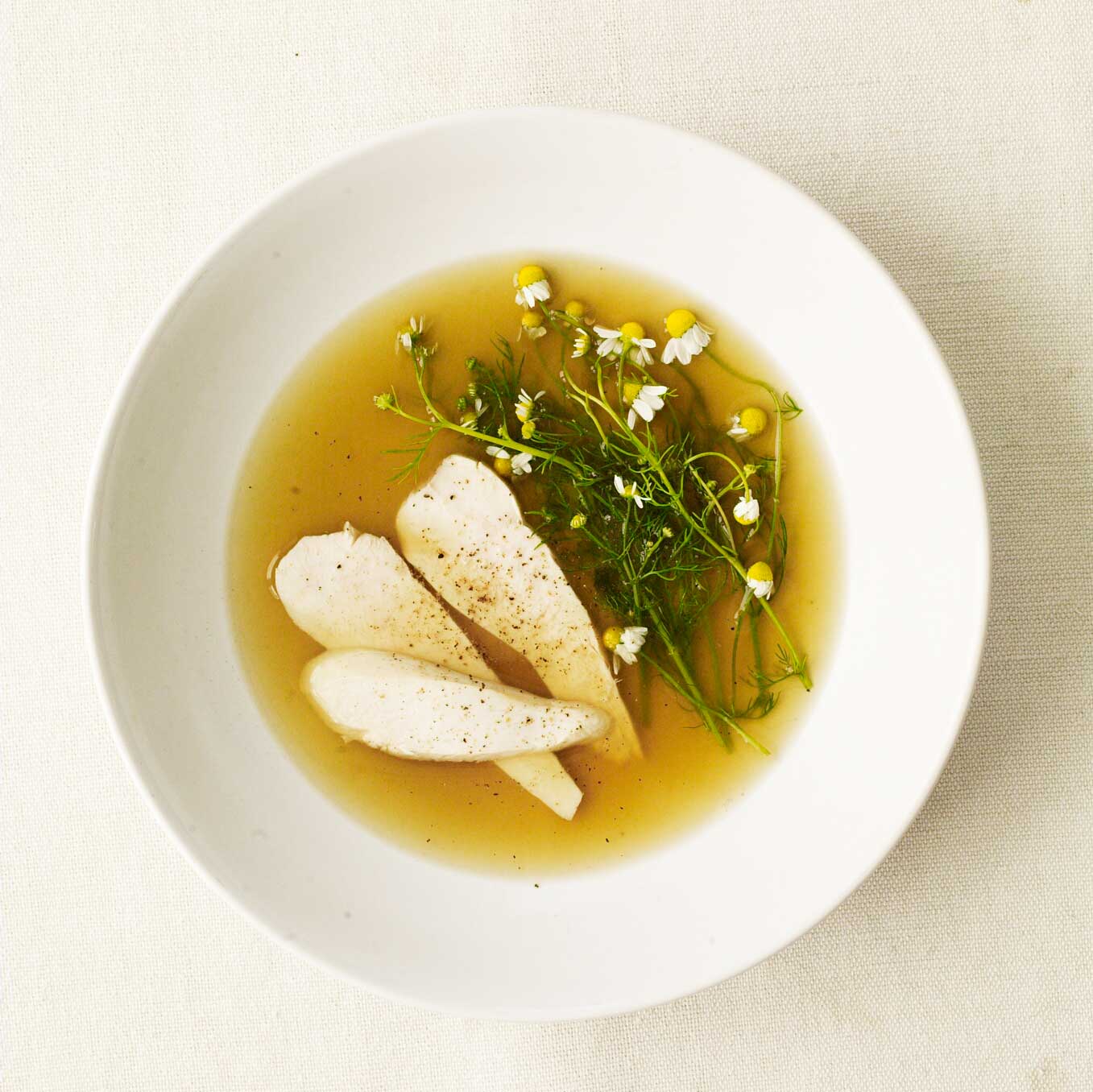 Chicken with chamomile