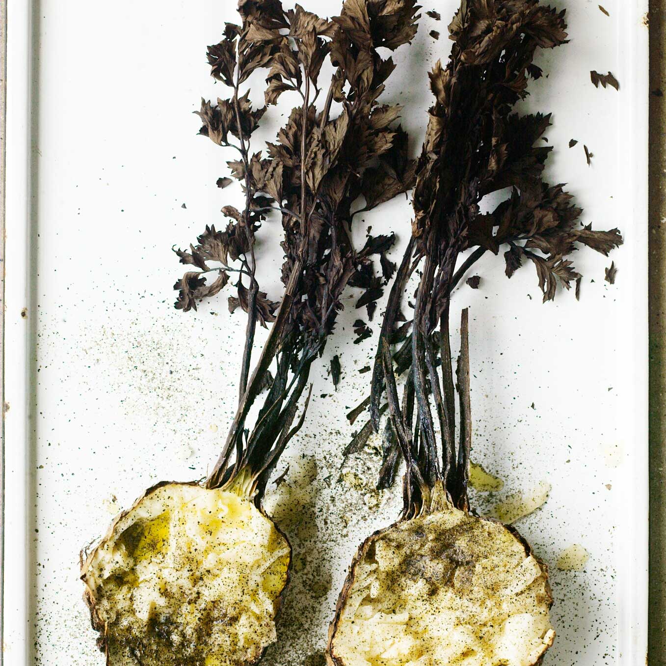 Baked celeriac