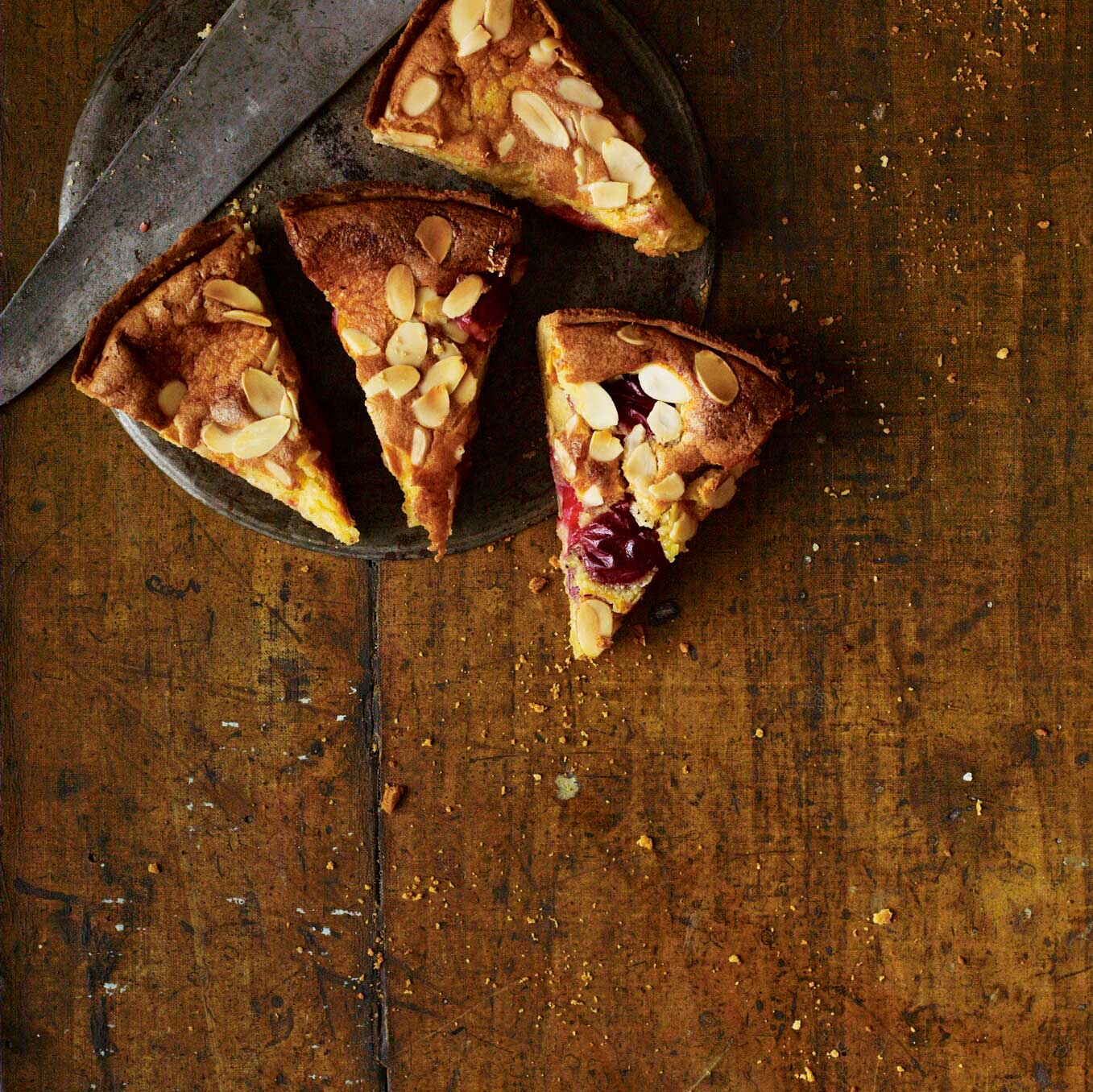 Plum & almond tart with star anise & vanilla