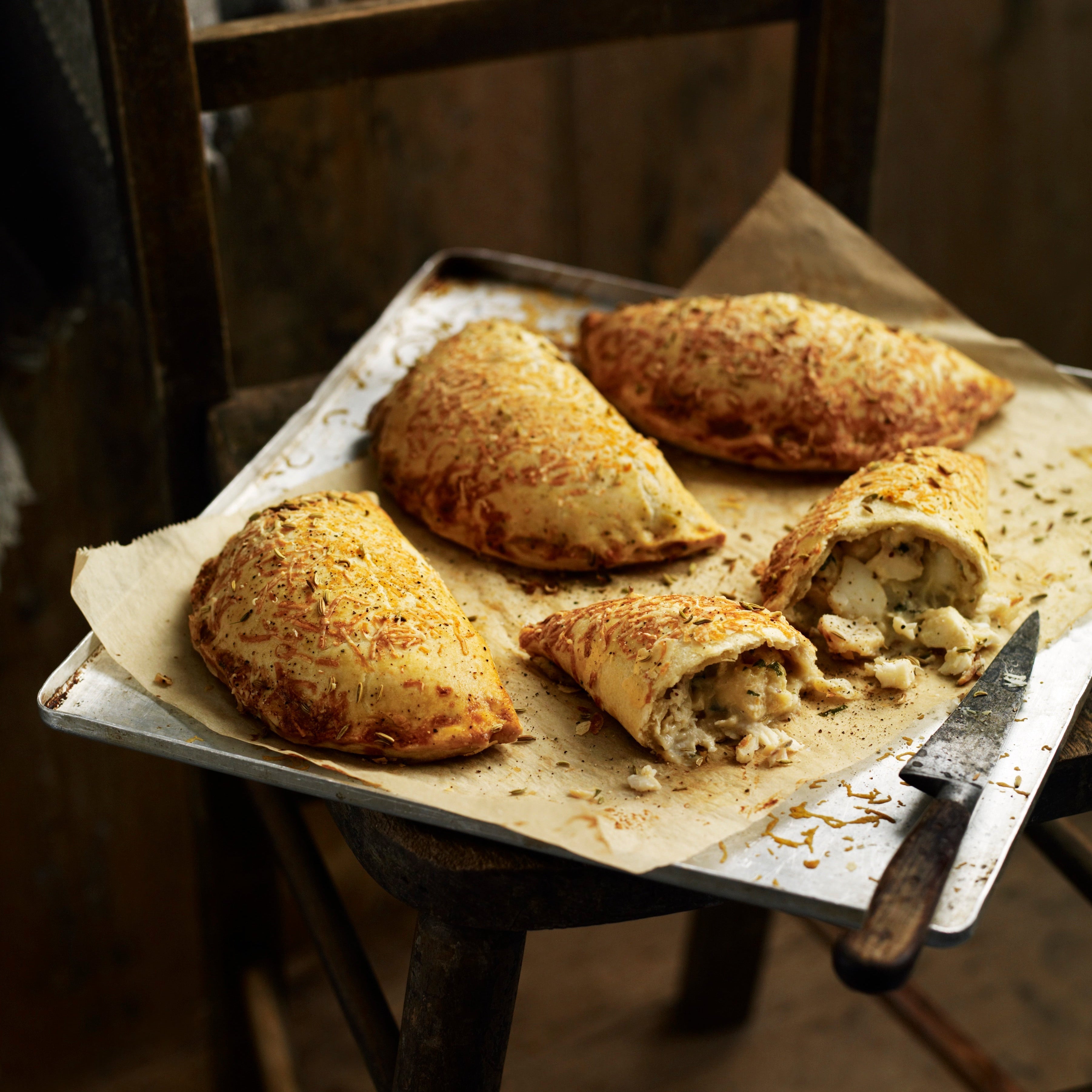 Smoked haddock, cheddar and parsley pasties
