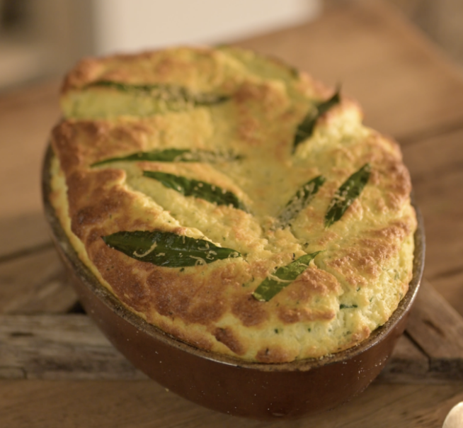 Wild Garlic & Cheddar Soufflé